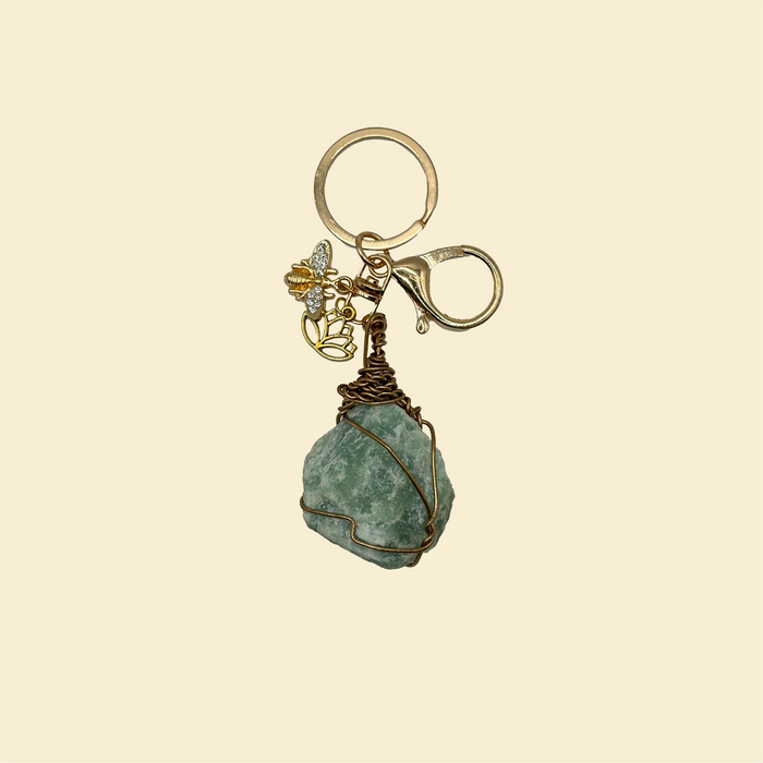 "Soul Prosperous" Aventurine Keychain / Bag Charm