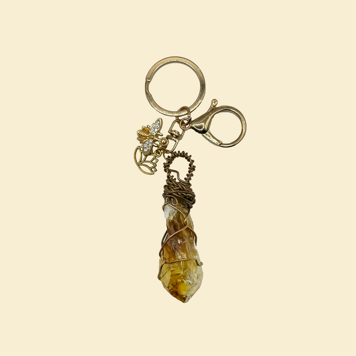 "Soul Successful & Enriched" Citrine Keychain / Bag Charm