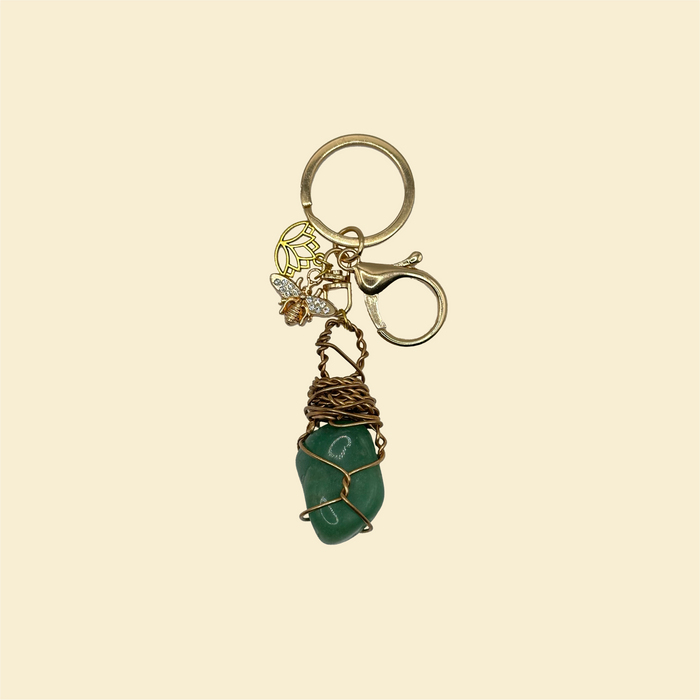 "Soul Transformed & Protected" Malachite Keychain / Bag Charm