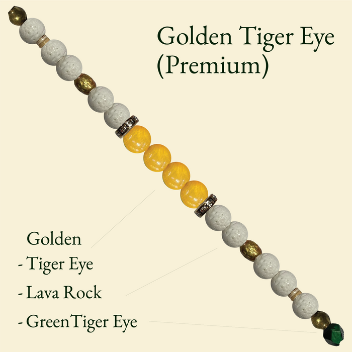 "Soul Confident & Balanced" Golden Tiger Eye Bracelet (Premium)