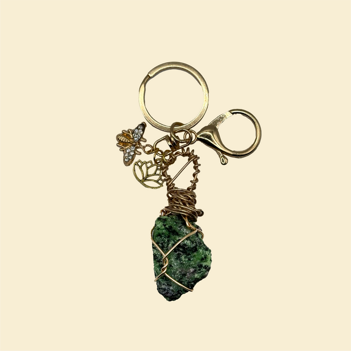"Soul Transformed & Enlightened" Zoisite Keychain / Bag Charm